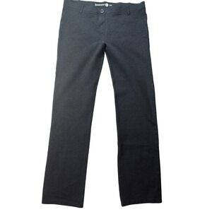 Betabrand Dress Pant Yoga Pants XL Long Straight Leg Charcoal Gray Stretch